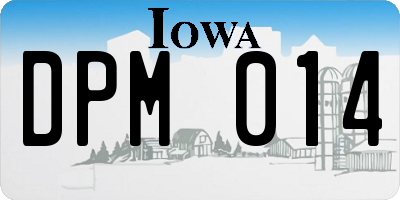IA license plate DPM014