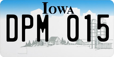 IA license plate DPM015