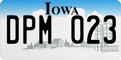 IA license plate DPM023