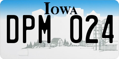 IA license plate DPM024