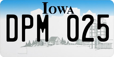 IA license plate DPM025