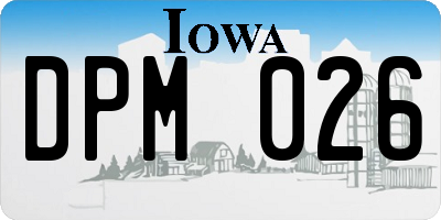 IA license plate DPM026