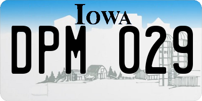IA license plate DPM029