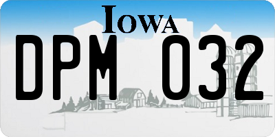 IA license plate DPM032