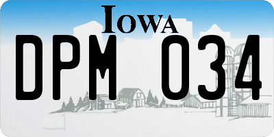 IA license plate DPM034
