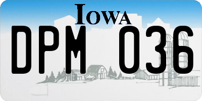 IA license plate DPM036