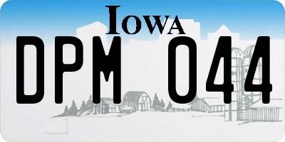 IA license plate DPM044