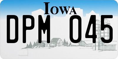 IA license plate DPM045