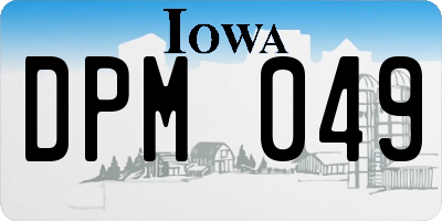 IA license plate DPM049