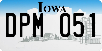 IA license plate DPM051