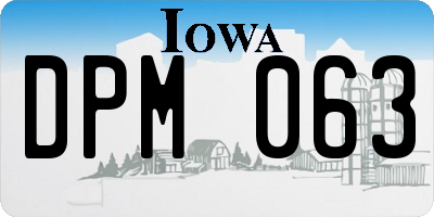 IA license plate DPM063