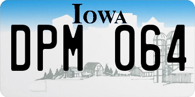 IA license plate DPM064