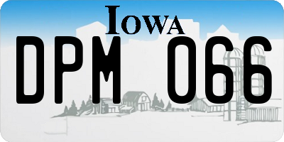 IA license plate DPM066