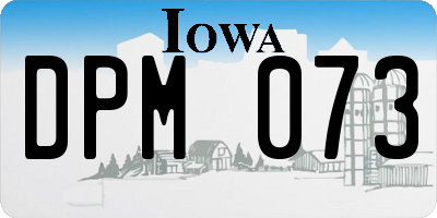 IA license plate DPM073