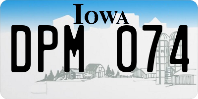 IA license plate DPM074