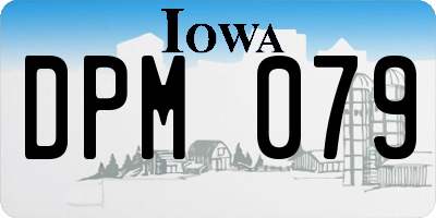 IA license plate DPM079