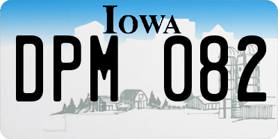 IA license plate DPM082
