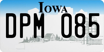 IA license plate DPM085