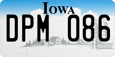 IA license plate DPM086