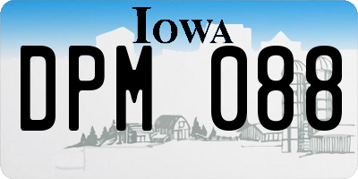 IA license plate DPM088