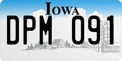 IA license plate DPM091