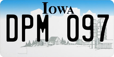 IA license plate DPM097