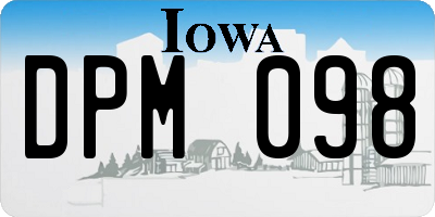 IA license plate DPM098