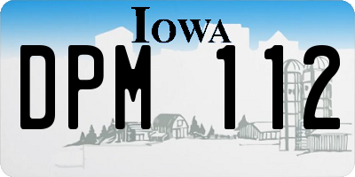 IA license plate DPM112