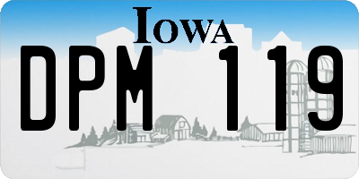 IA license plate DPM119