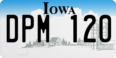 IA license plate DPM120