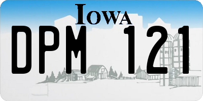 IA license plate DPM121