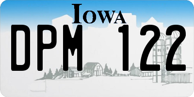 IA license plate DPM122