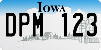 IA license plate DPM123