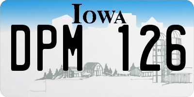 IA license plate DPM126