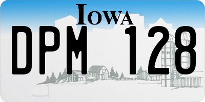 IA license plate DPM128