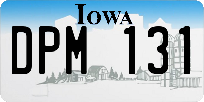 IA license plate DPM131