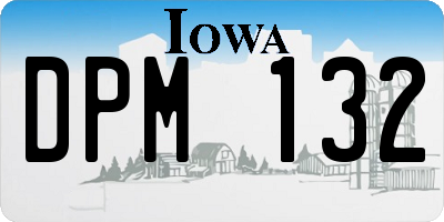 IA license plate DPM132