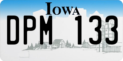 IA license plate DPM133