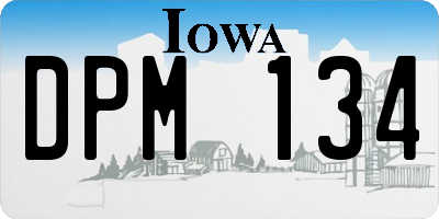 IA license plate DPM134