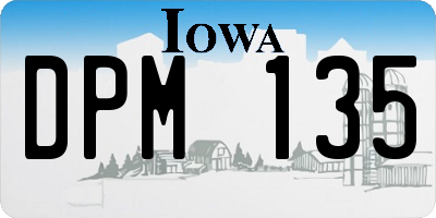 IA license plate DPM135