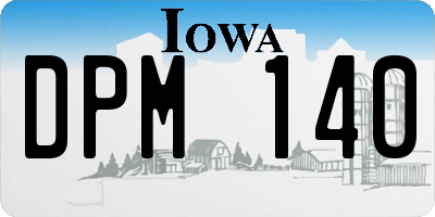 IA license plate DPM140