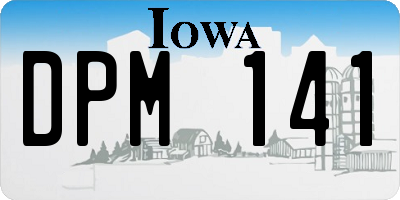 IA license plate DPM141