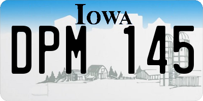 IA license plate DPM145