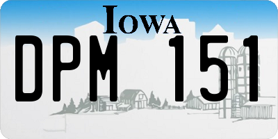 IA license plate DPM151