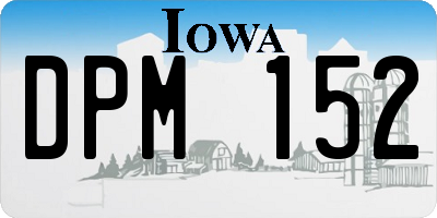 IA license plate DPM152