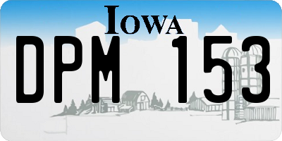 IA license plate DPM153
