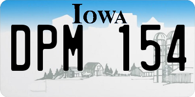IA license plate DPM154