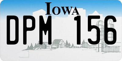 IA license plate DPM156