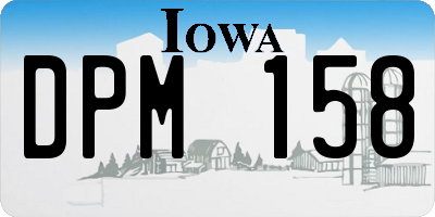IA license plate DPM158