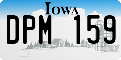 IA license plate DPM159